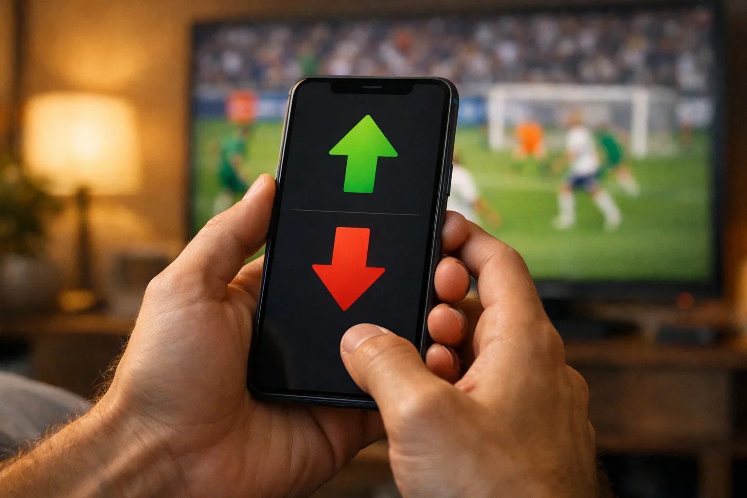 Movimento delle quote durante una partita di calcio live