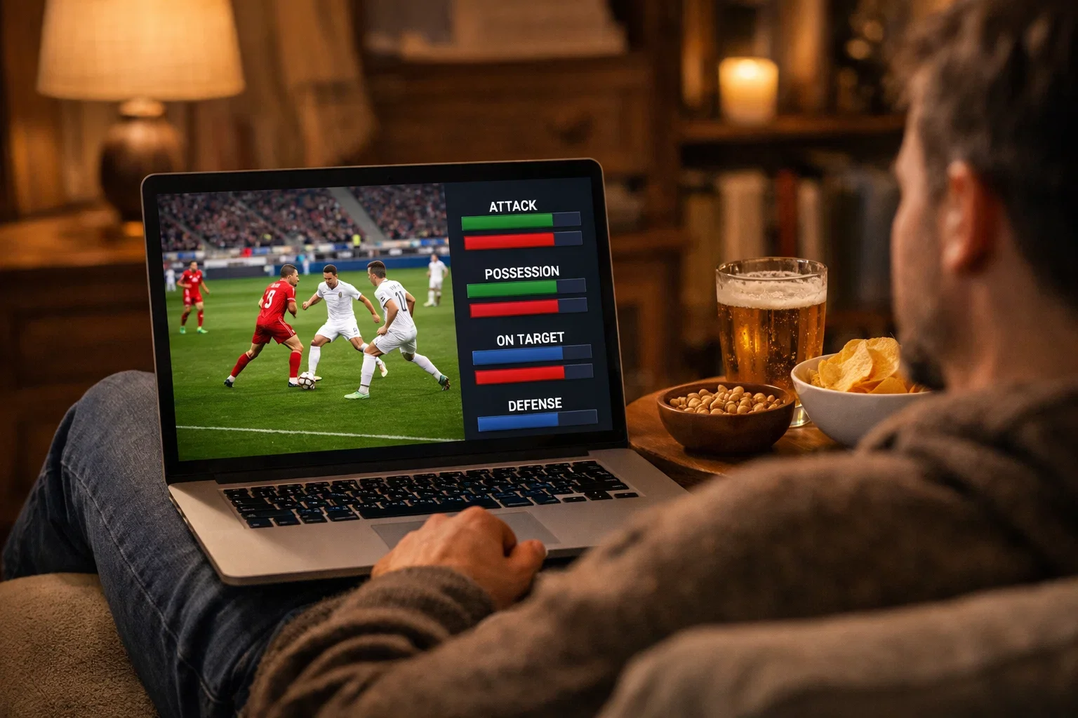 Visione streaming di una partita per scommesse live